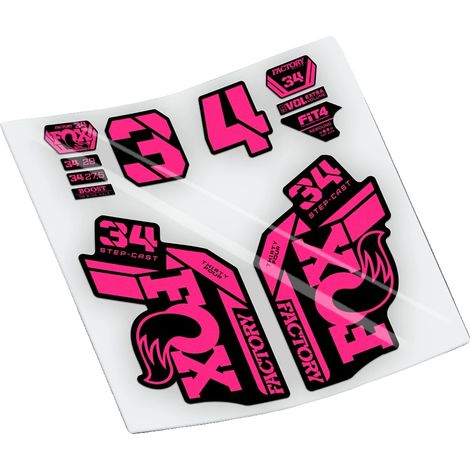 Pegatinas de vinilo resistente, fácil aplicación, color rosa fluorescente. (1/2)