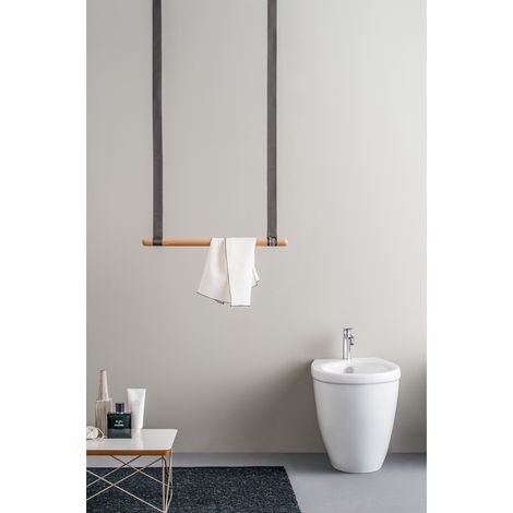 EVER Gambol barra porta salviette a soffitto faggio naturale opaco codice prod: EVGABR (1/4)