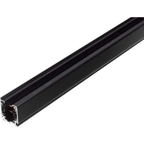 Riel eléctrico trifásico molto-luce aluminio negro 200 cm (1/2)