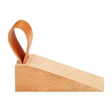 Butée de porte en bois massif, cales antidérapantes, robustes et durables, compatibles avec les portes de 0,5 à 3,3 cm (1 pièce) (1/4)