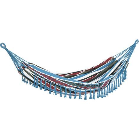 Hamac de Voyage Portable Style Hippie Chic Toile de hamac dim. 2,85L x 1,5l m Coton Polyester Multicolore (1/5)
