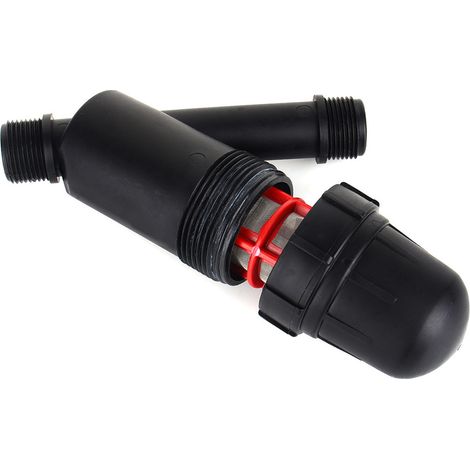 3/4-Zoll-Siebfilter, Y-förmiger Kunststoff mit 120-Mesh-Edelstahlgewebe, schwarz, Filter für Tropfbewässerung, Wassertankpumpe, Gartenbau. (1/5)