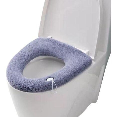 Toilettenmatte – Universal – Gestrickt – Maschinenwaschbar – Für Standard-Toilettensitze – 1 Stück (1/5)