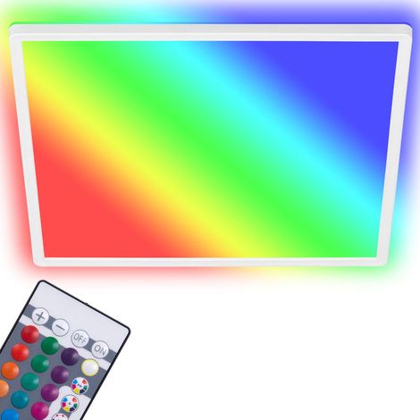 LED Panel Dimmbar Fernbedienung RGB Ultraflach 15W weiß Kunststoff Briloner
