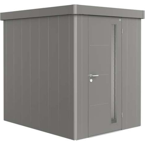 Casetta per attrezzi Neo 2A porta standard, grigio quarzo metallizzato