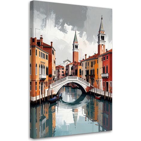 Impression sur Toile, Italie Venise architecture ville canal,20x30 (1/4)