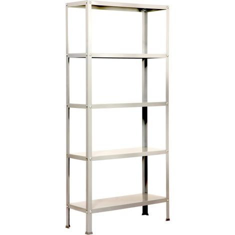 Estantería metálica con tornillos SIMON HOME de 5 estantes (180x80x30cm) BLANCO (1/5)