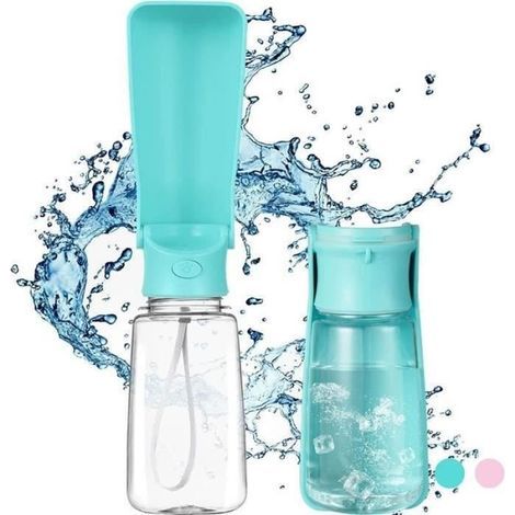 DISTRIBUTEUR D'ALIMENT Bouteille deau pour Chien - Multifonctionnelle Bouteille deau pour Animaux Les Chiens et Chats - 550ML - (1/4)