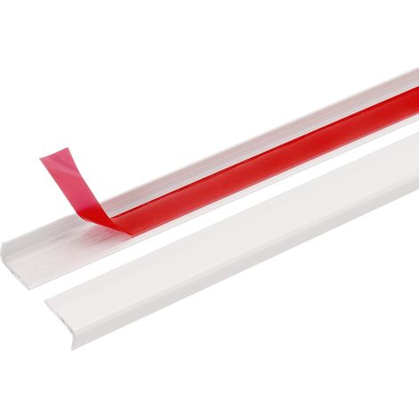 10pcs Bordure De Carrelage 12" x 0.4" Bordure Adhesive Pour Dosseret Angle Exterieur En Forme De L En Alliage D'Aluminium Autocollante Pour Cuisine, Blanc Mat (1/5)