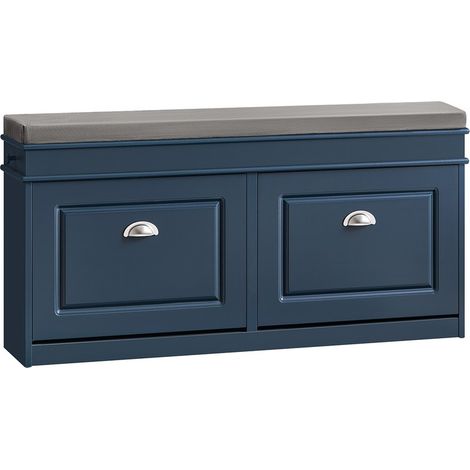 SoBuy Scarpiera salvaspazio Slim, portascarpe salvaspazio Regolabili Blu L104P24A52 cm FSR64-W