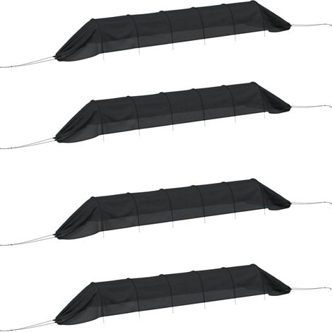 Tunnels en filet 4 pcs noir acier et polyéthylène CFW414135 (1/5)