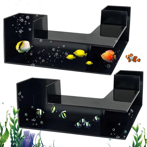 2 PCS Tunnel D'aquarium Souterrain, Tunnel D'aquarium De Grotte De Crevettes, Tunnel Souterrain D'aquarium, Tunnel Naturel Pour Aquarium, Décoration D'aquarium Pour Crevettes, Poissons,12,53,55,5 cm (1/5)