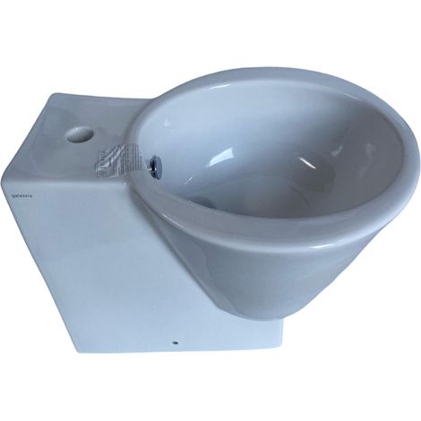 Bidet filomuro a terra arkè monoforo 55 x 38 x h.42 cm bianco (1/2)