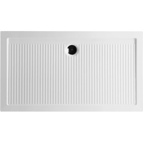Piatto doccia 80x120 h.6 in ceramica bianco lucido Ferdy di (1/9)