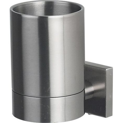 Gobelet à fixer Acier inoxydable chromé NYO Gris Spirella (1/3)