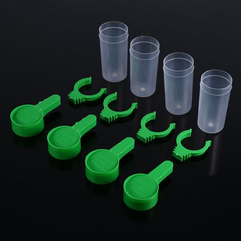 Lot de 4 distributeurs d'eau et de nourriture pour oiseaux en cage (perroquet, calopsitte, perruche ondulée) avec clip (1/5)