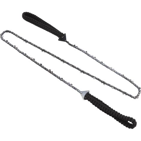 64 Glieder, 31 Schneidglieder, 3/8 Zoll, 48 Zoll hohe Reichweite, Baumsäge mit Handseil und schwarzem Paracord (1/5)