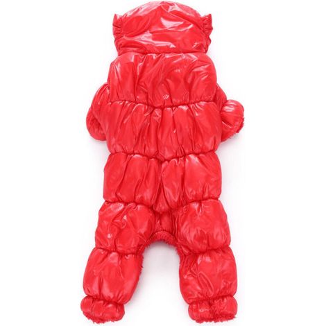Vêtements chauds pour chien – Pull rouge en polaire douce, taille ajustable, idéal automne/hiver – Lot de 1