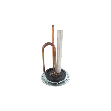 Resistenza blindata con piastra anodica e guarnizione tipo Kreb, monofase, potenza 1800W. Adattabile su Fleck.