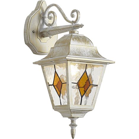 QAZQA Vintage Outdoor Wall Lantern Beige with Antique Gold IP44 -