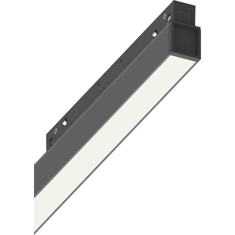 Supporto Lineare Binario On-Off Ego Wide Alluminio Nero Led 26W 3000K Luce Calda (1/5)