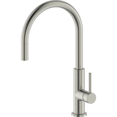 Grifo de Fregadero Alto ILHEA by Eurosanit Acero Inoxidable Cepillado (1/5)