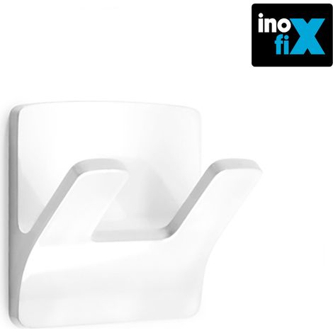 Weißer wasserfester Kleiderbügel mit Doppelzweig, 2192-2-000 INOFIX-Blister