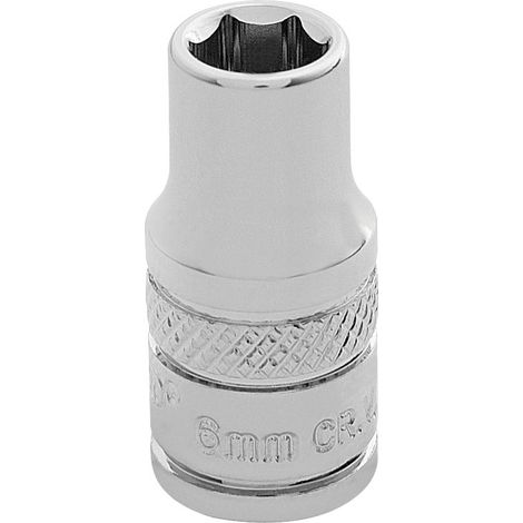 Draper 6mm Hex Socket for 1/4 Inch Drive – Polished Chrome Metric Socket (Model 32453)