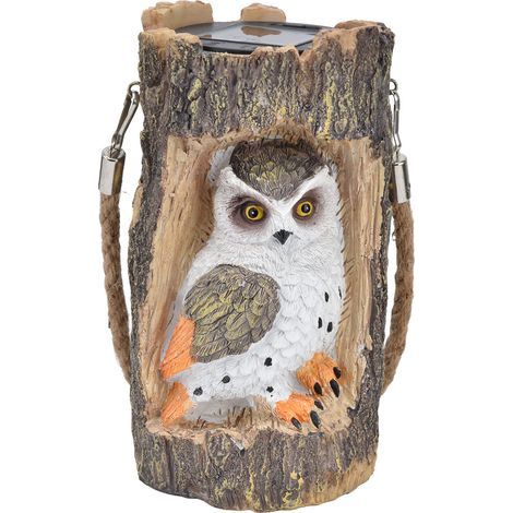 Hibou lumière solaire IP67 étanche haute Simulation économie d'énergie durable résine solaire suspendus lumières (1/5)