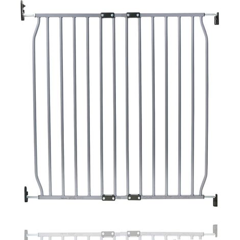 Safetots Eco Screw Fit Baby Gate, Grey, 80cm - 90cm, Stair Gate for Toddler and Baby, Screw Fit Safety Barrier