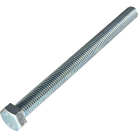 Vis métaux Tête hexagonale TH M12X120 Classe 8.8 Acier zingué - 200 pièces (1/2)