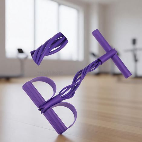 Bande élastique de résistance à 6 tubes pour la musculation, les abdominaux, les jambes et les chevilles. (1/5)