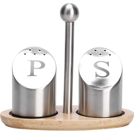 Stainless Steel Condiment Jar, Seasoning Bottle with Shaker Lid for Salt Storage (1/5)