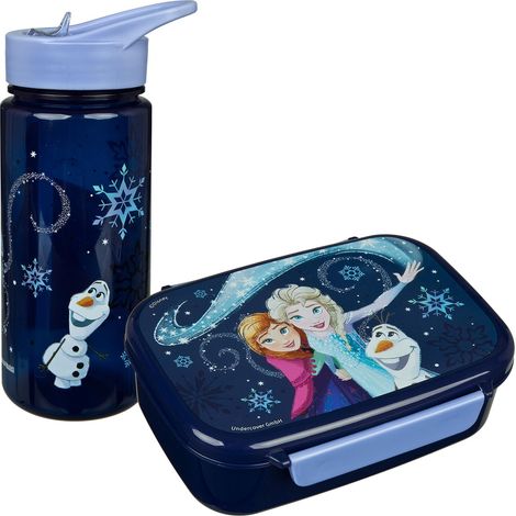 Set pour Enfants : boîte à goûter + Bouteille, Parfait pour école/crèche, dès 4 Ans, Plastique léger et sûr (1/5)