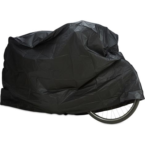 3 Fundas para bicicleta, Fundas protectoras, Protección solar, Cubierta, Polietileno, 200 x 115 cm, Negro