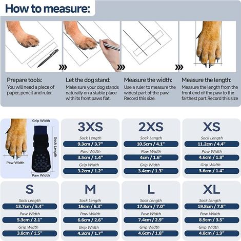 Socks for Cats, Protection Pad for Dogs, Paw Protection, Injured, Winter Shoes, Older Dogs (Black, XS) (1/4)