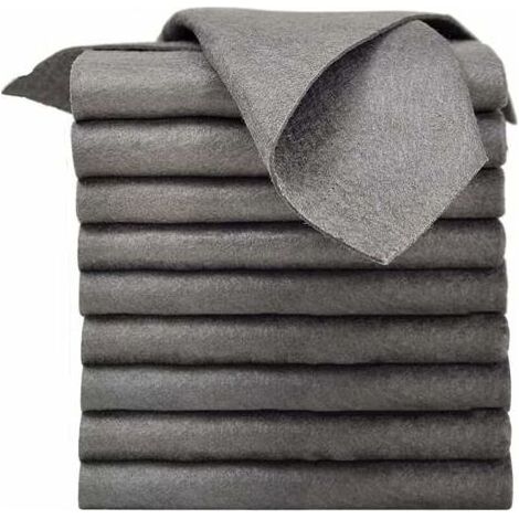 Chiffon de Nettoyage Magique pour Les Vitres, 20 Pièces Chiffons Nettoyage Magique Epaissi Forte Absorption d'eau Outils pour Verre Voiture Maison Cuisine Salle de Bain,gris (1/5)