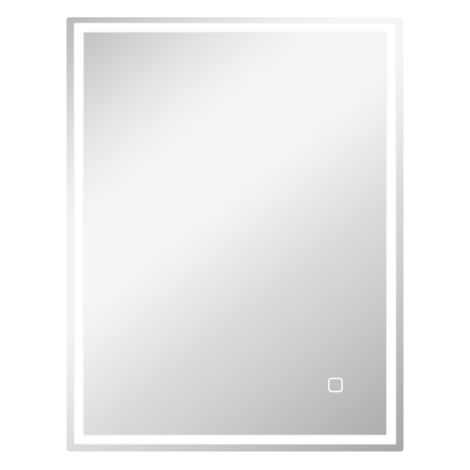 Specchio da bagno con illuminazione LED integrata (90 x 70 cm), specchio da parete antigoccia con memoria delle impostazioni, 3 modalità di illuminazione (calda, neutra, fredda), finitura argento