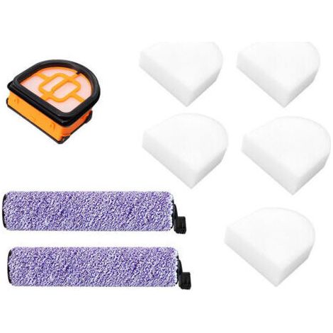 DTEKGAZ - Set Staubsaugerzubehör, Shark Bodenbürstenzubehör, passend für Staubsaugerzubehör AW201 WD201 WD101 WD100 (2 Walzenbürsten + 1 Filter + 5 Filterpads) (1/4)