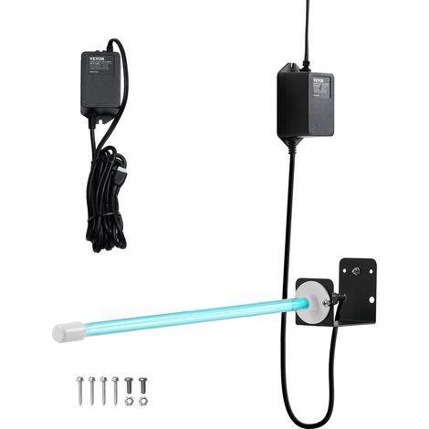 VEVOR Purificatore deAria HVAC per Tutta la Casa, Luce UV UVC nel Condotto per Aria Condizionata, Depuratore deAria con 1 Lampadina di Ricambio, Luci UV HVAC per Sistemi AC, 25 W 80 x 56 x 515 mm