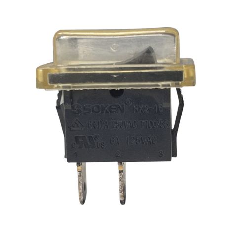 SOKEN Mini Wippschalter 250V 6A 2Pin Schalter mit Abdeckung (1/4)