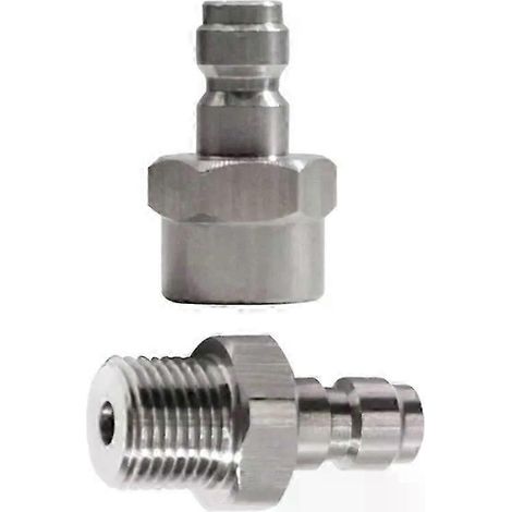 Adaptateur de prise à déconnexion rapide universel 2CPS 8 mm M11x1, filetages interne et externe, convient aux adaptateurs CO2, durable. (1/5)