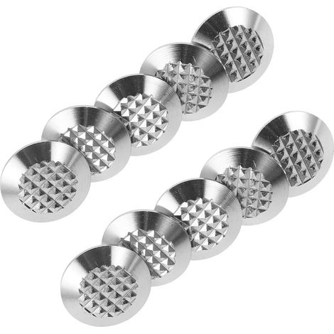 Unomor Lot de 10 clous de pavage tactiles en acier (1/5)