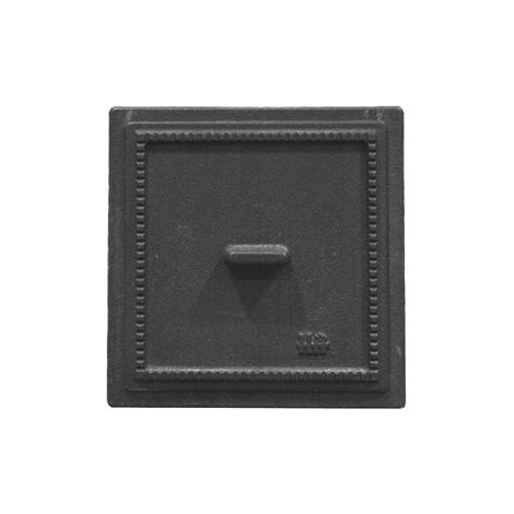 Porte de ramonage en fonte 170x170mm – Accès conduit fumées poêle à bois – Modèle HTT 105 noir – Cadre de fixation inclus – Pisla