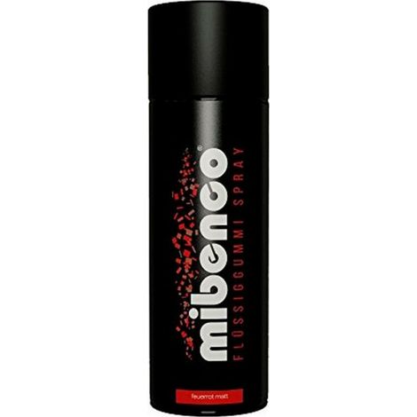 Mibenco MIB71423000 Spray liquide pour caoutchouc, 400 ml, rouge/flamme mate