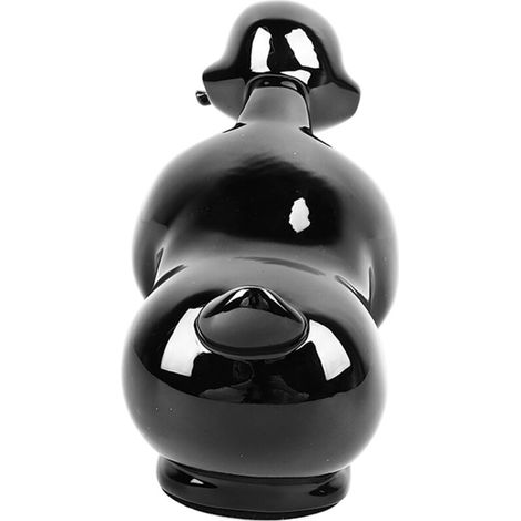Figura de pato de resina galvanizada, 15x7x10 cm, elegante decoración para coche y escritorio.