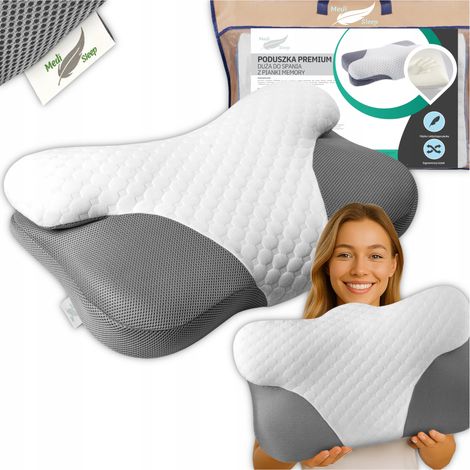 CUSCINO ORTOPEDICO CON INCAVO PER DORMIRE SUL FIANCO, CONFIGURATO, GRANDE, MEMO (1/5)