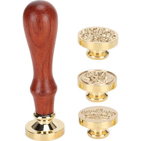 Kit de tampons à cire pour décoration rétro, motif couronne de fleurs enneigées, outils de loisirs créatifs (1/5)
