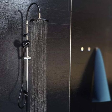 Colonne de douche - Chromé et noir - Matao Rain - SCHÜTTE (1/5)