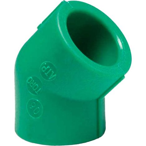 GOMITO A 45° FEMMINA/FEMMINA IN PPR VERDE PN25 Ø32x32 mm